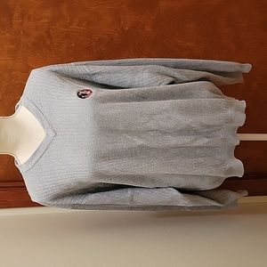 Cutter & Buck | Men's V-neck Light Gray 100% Cotton Seminole Sweater - size XL